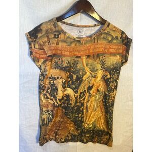 Metropolitan Museum of Art Tapestry Print T Shirt Women's Size L